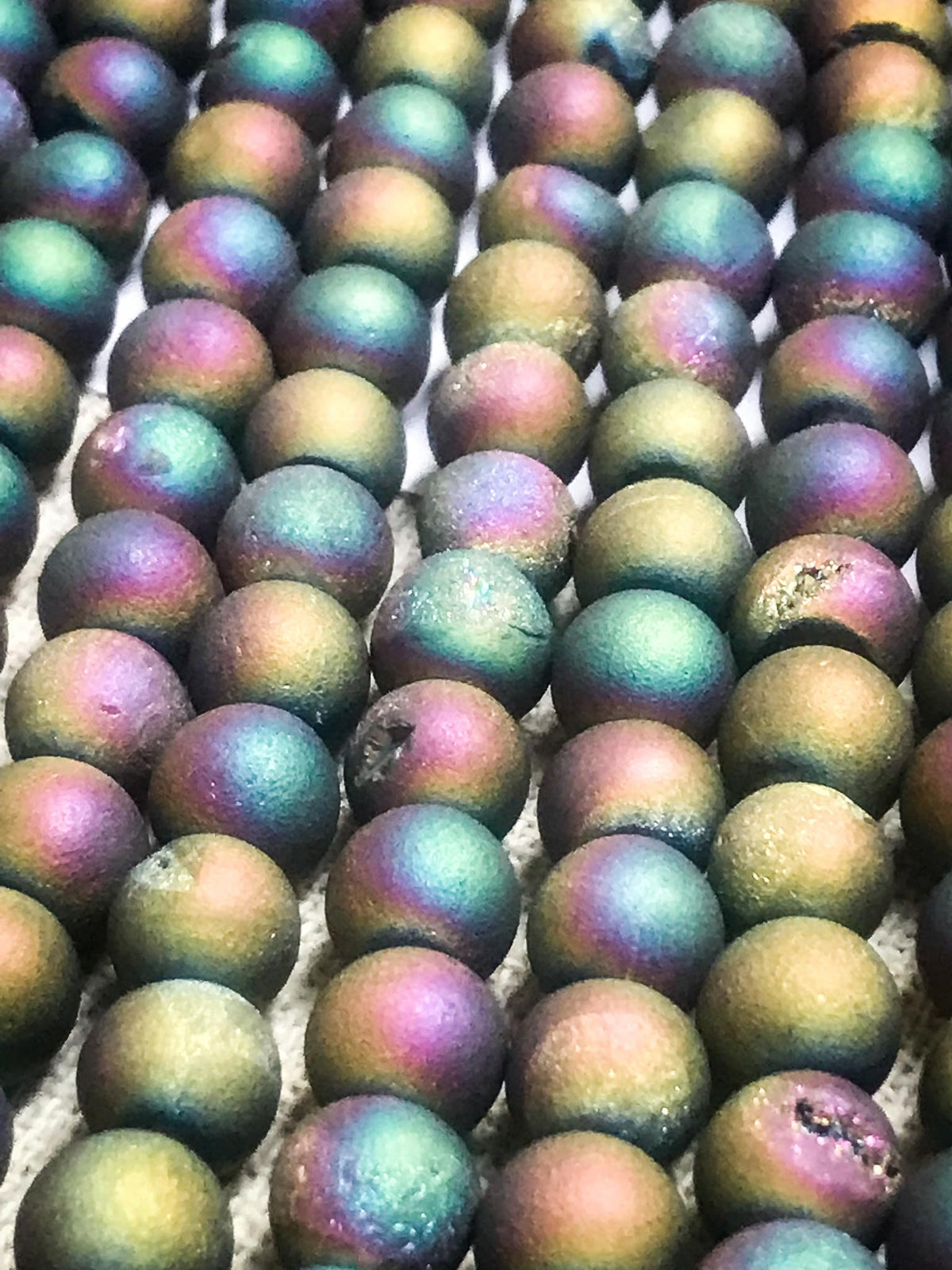 8mm Matte Druzy Agate by Indiodyssey