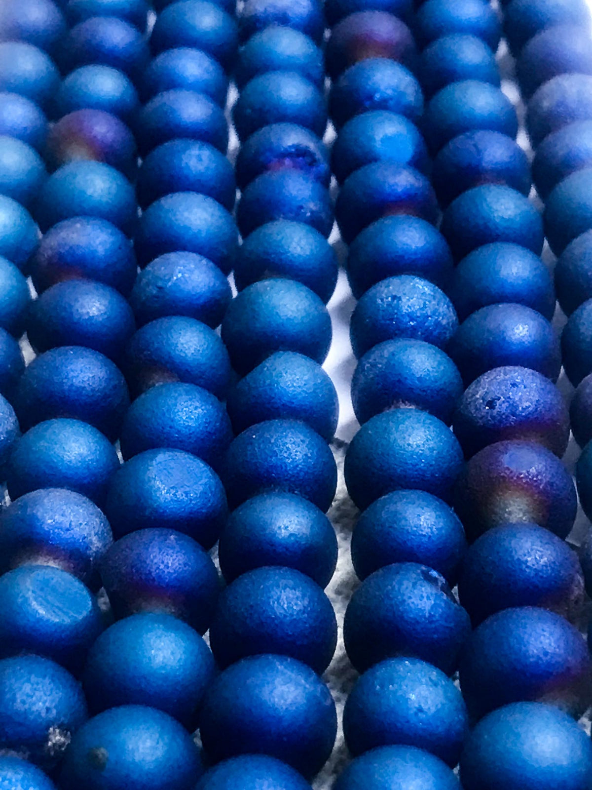 8mm Matte Druzy Agate by Indiodyssey