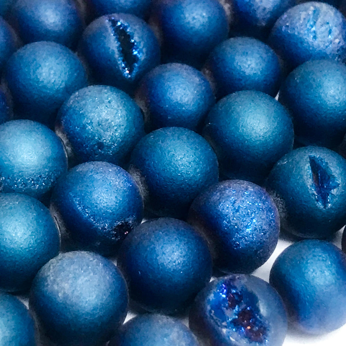 8mm Matte Druzy Agate by Indiodyssey