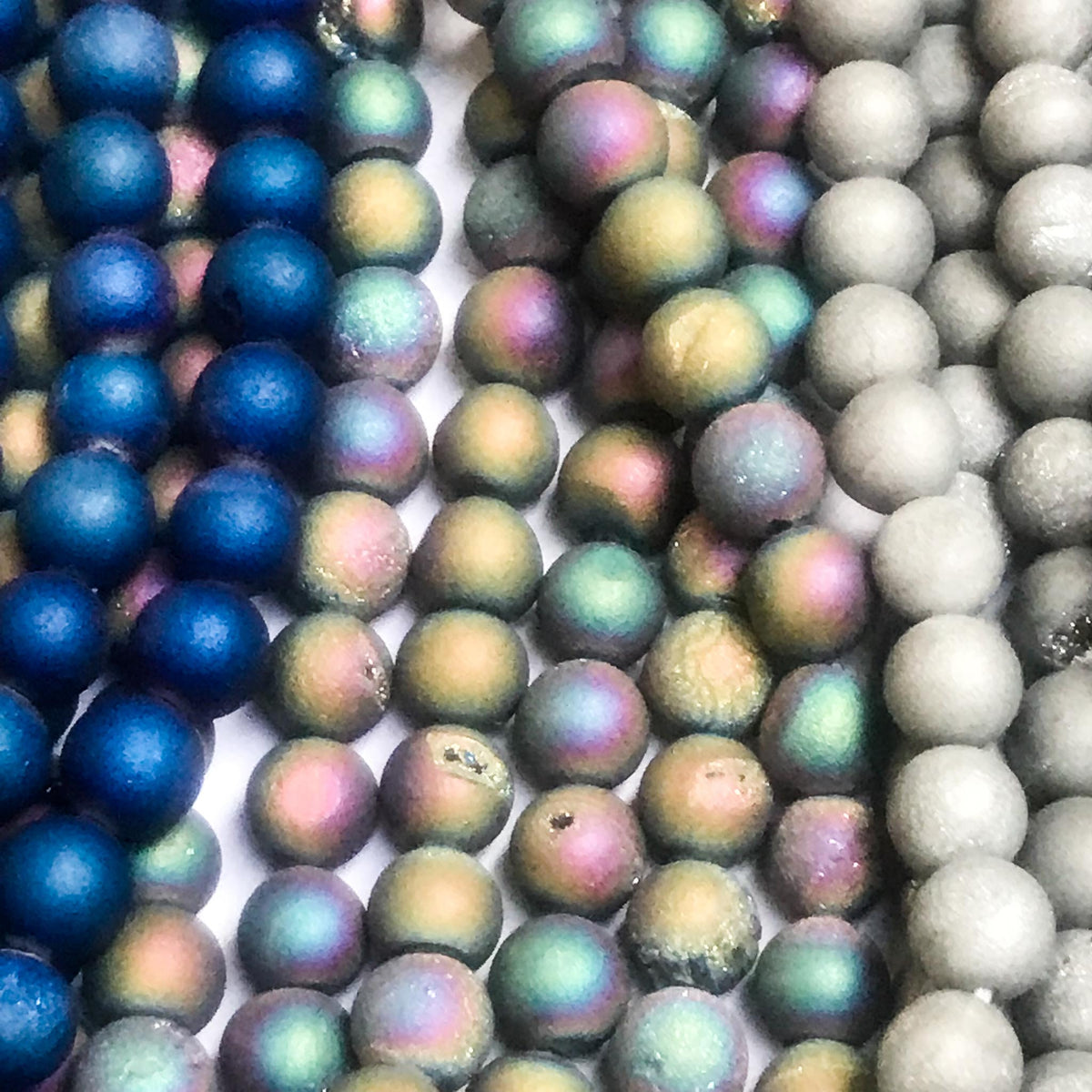 8mm Matte Druzy Agate by Indiodyssey