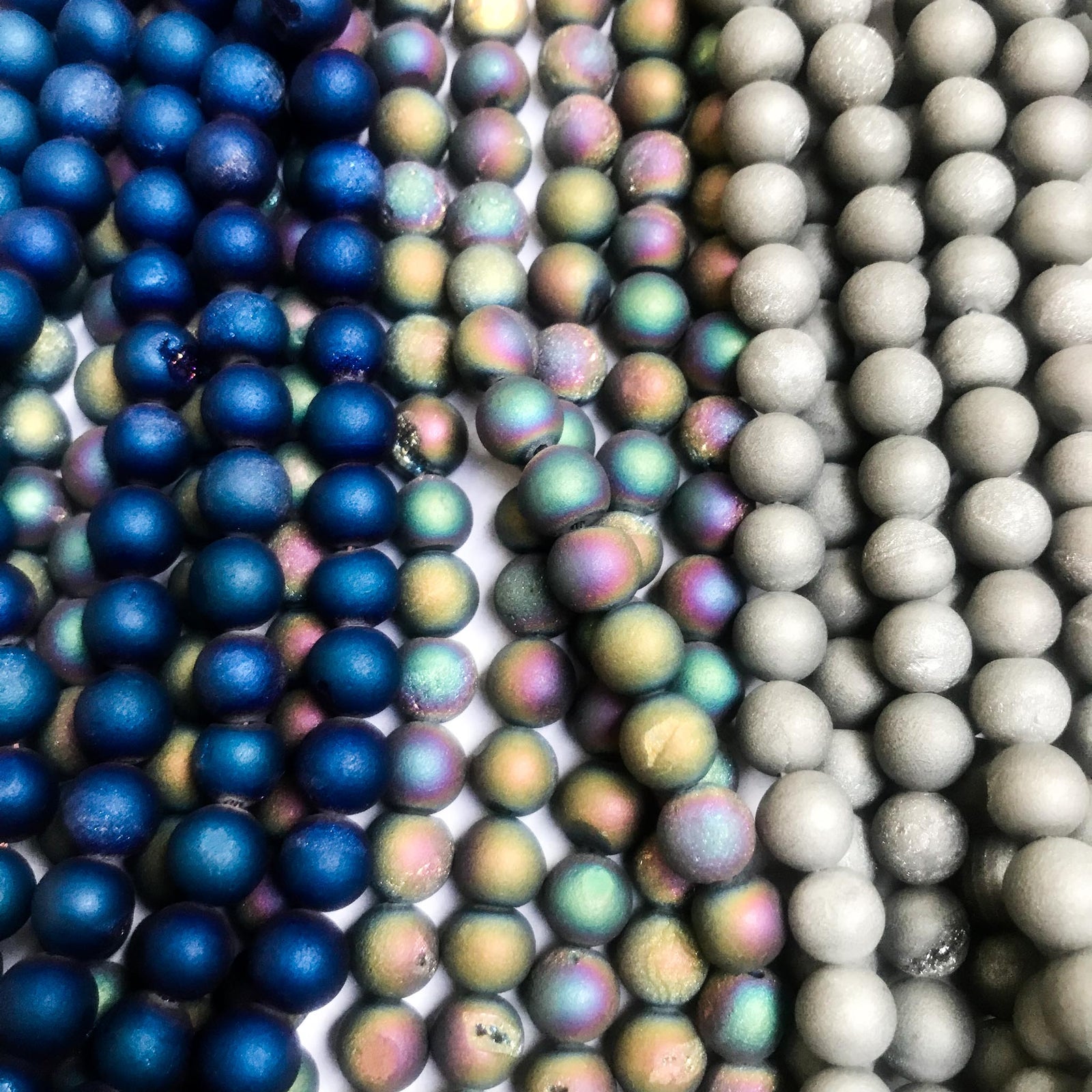 8mm Matte Druzy Agate by Indiodyssey