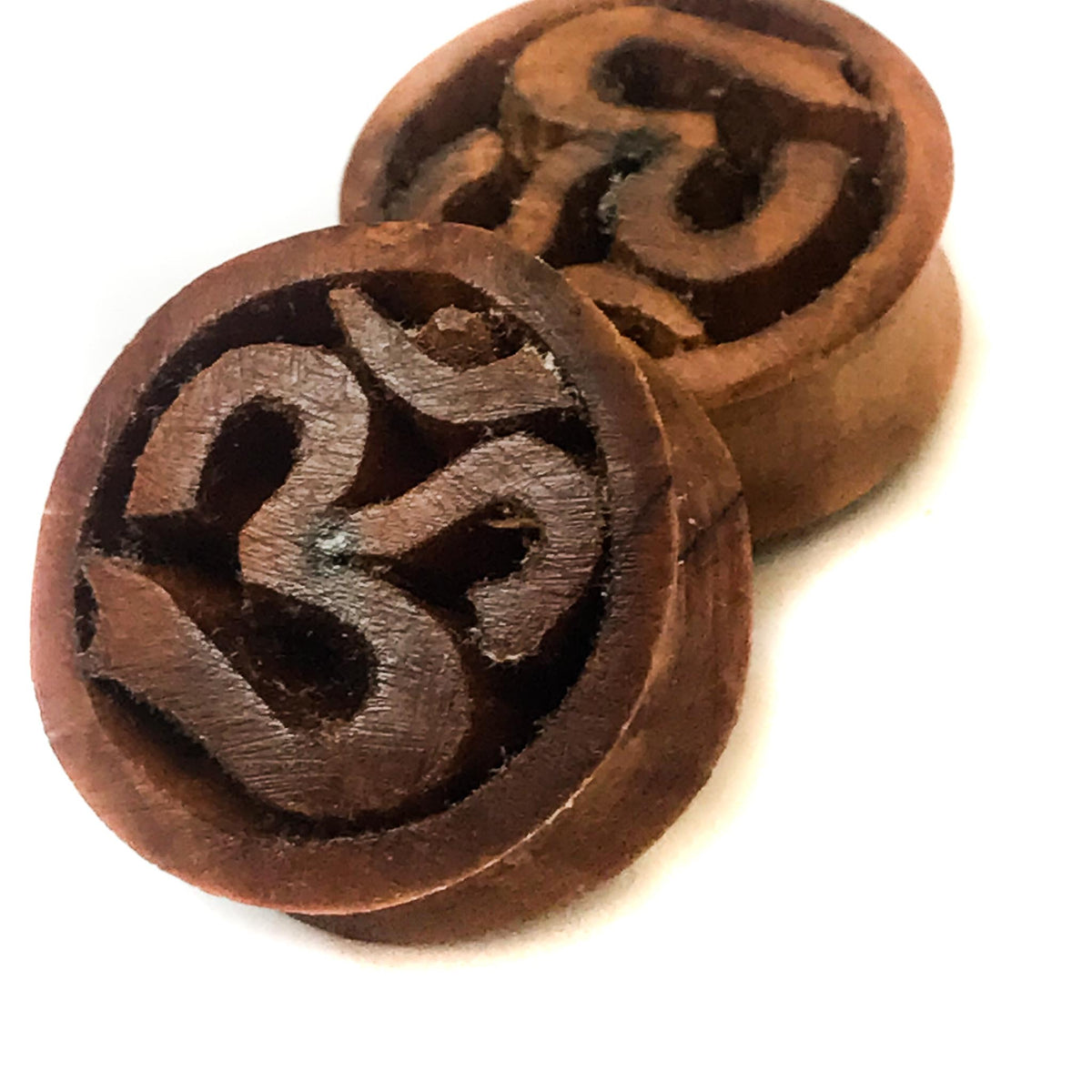 OM Sandalwood Ear Plugs (7/8 inch)