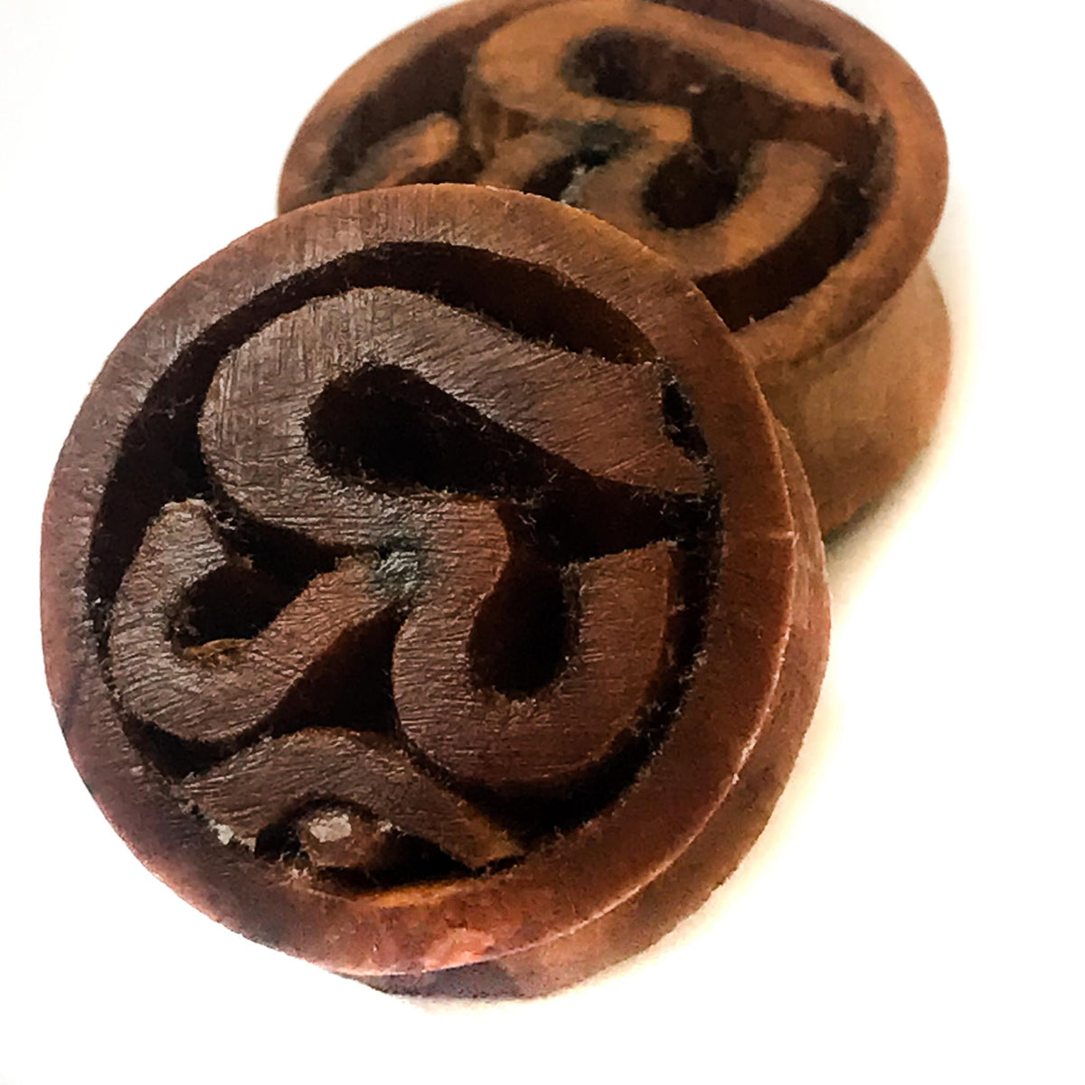 OM Sandalwood Ear Plugs (7/8 inch)