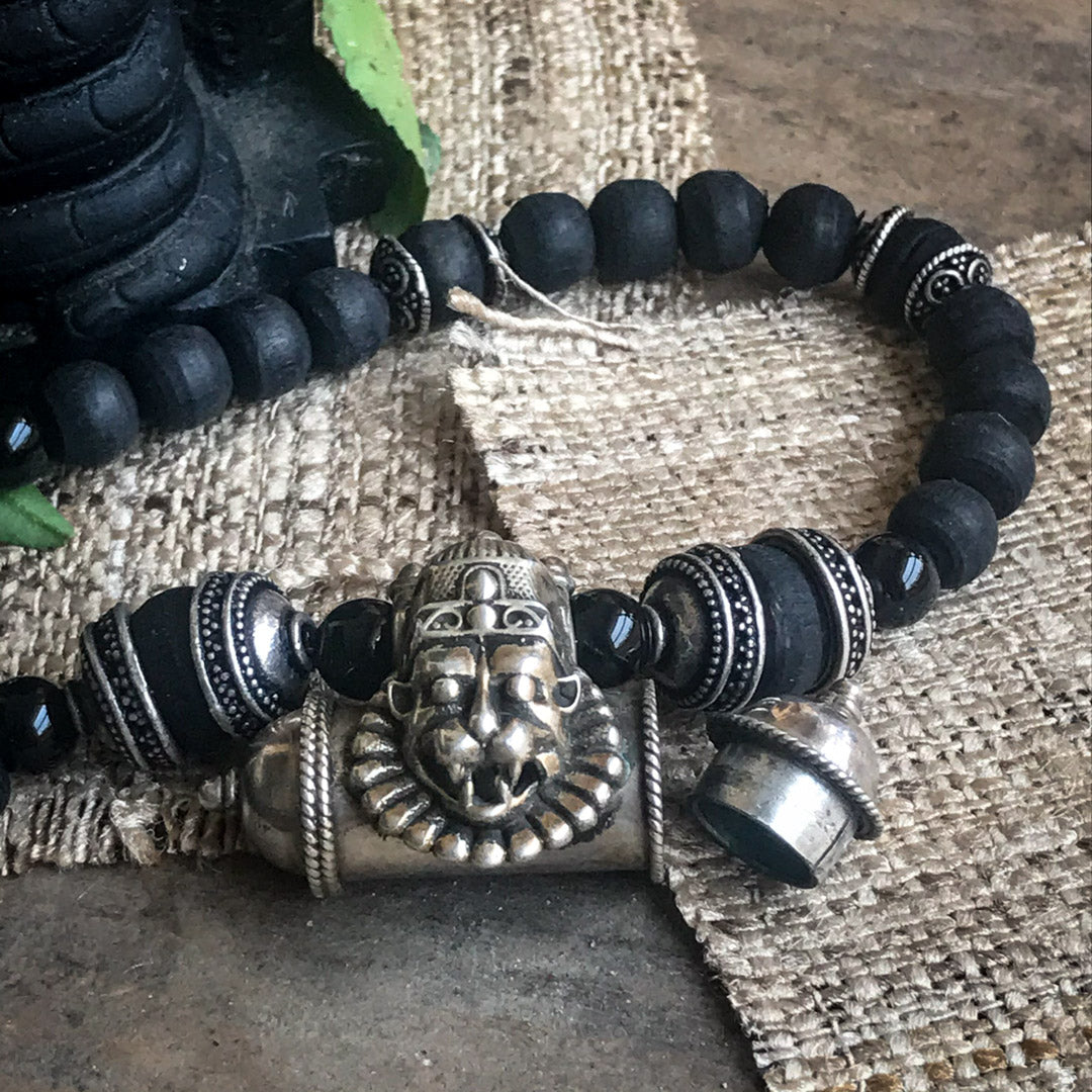 Narasimha Kavach with Black Tulsi &amp; Onyx Kanthi Necklace