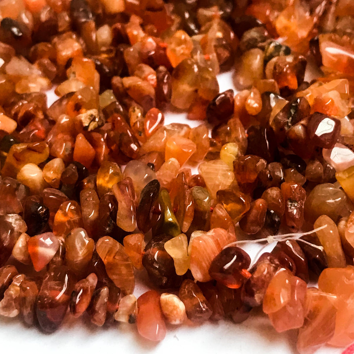 Natural Carnelian Chips (5 Strands)
