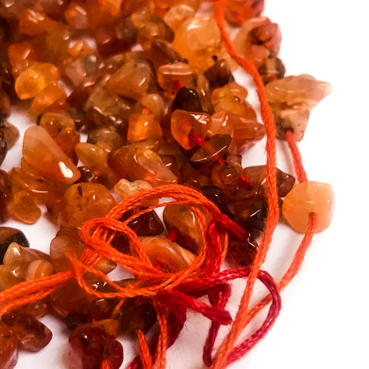 Natural Carnelian Chips (5 Strands)