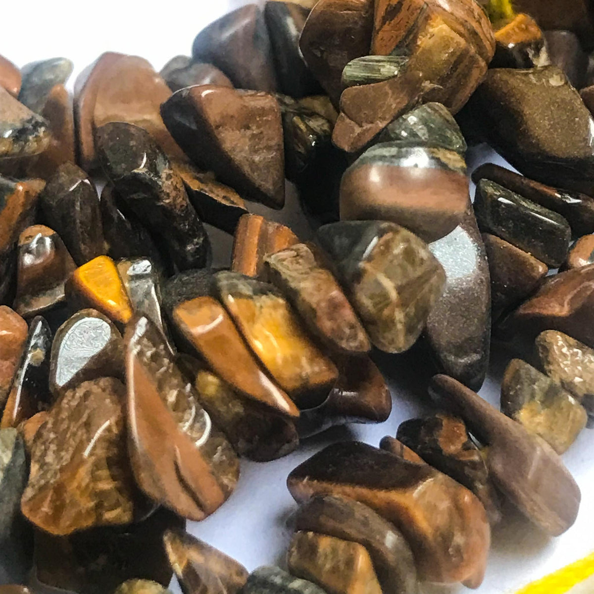 Natural Dark Tiger Eye Chips (5 Strands)