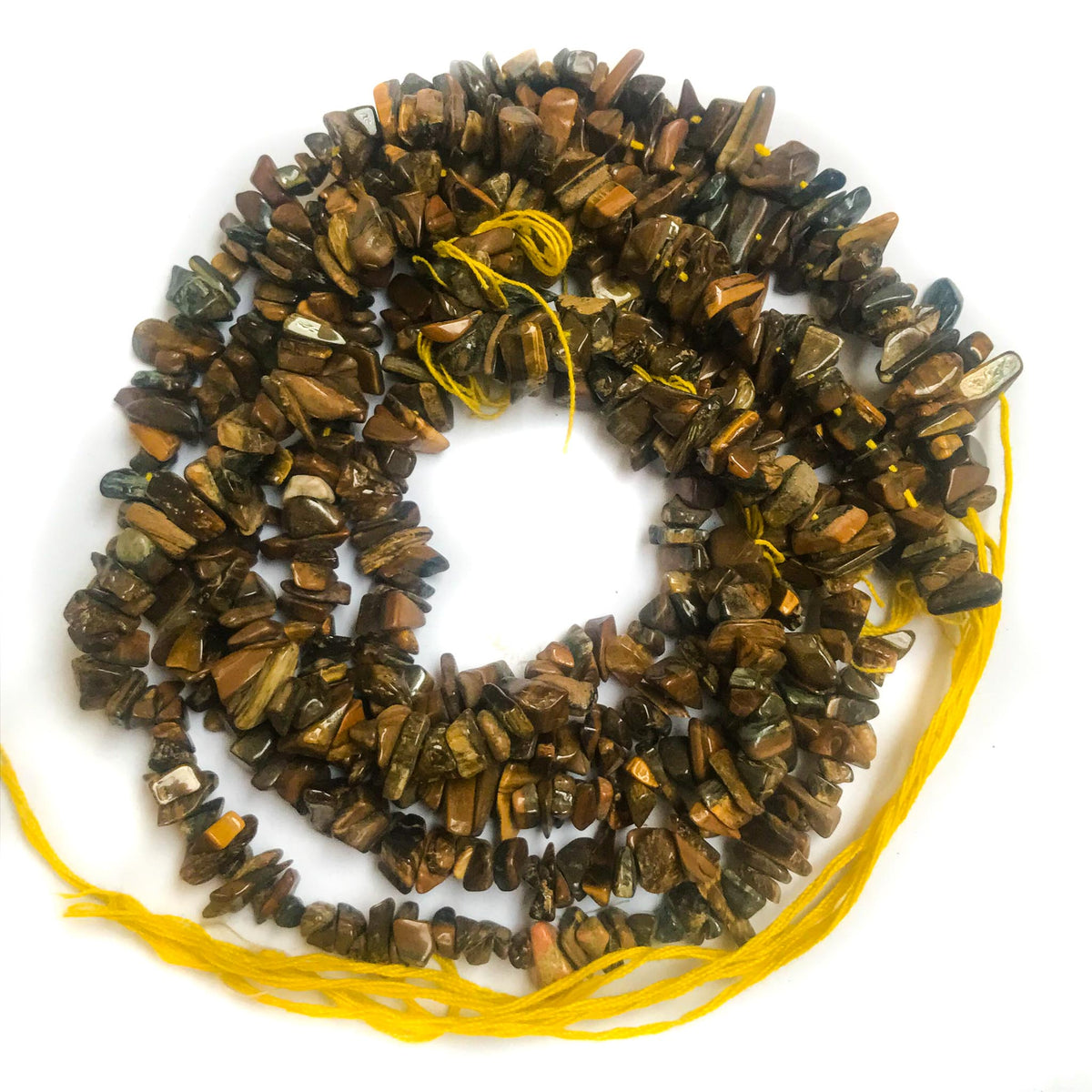 Natural Dark Tiger Eye Chips (5 Strands)
