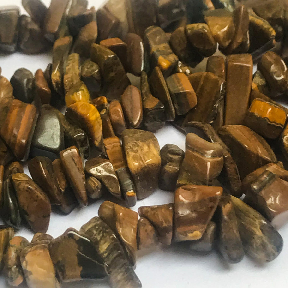Natural Dark Tiger Eye Chips (5 Strands)