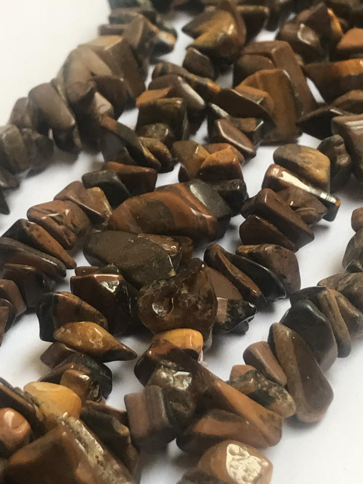 Natural Dark Tiger Eye Chips (5 Strands)
