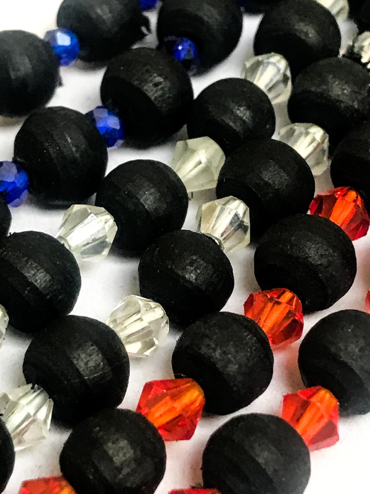 Black Tulsi, Glass Beaded Tassel-less Mala