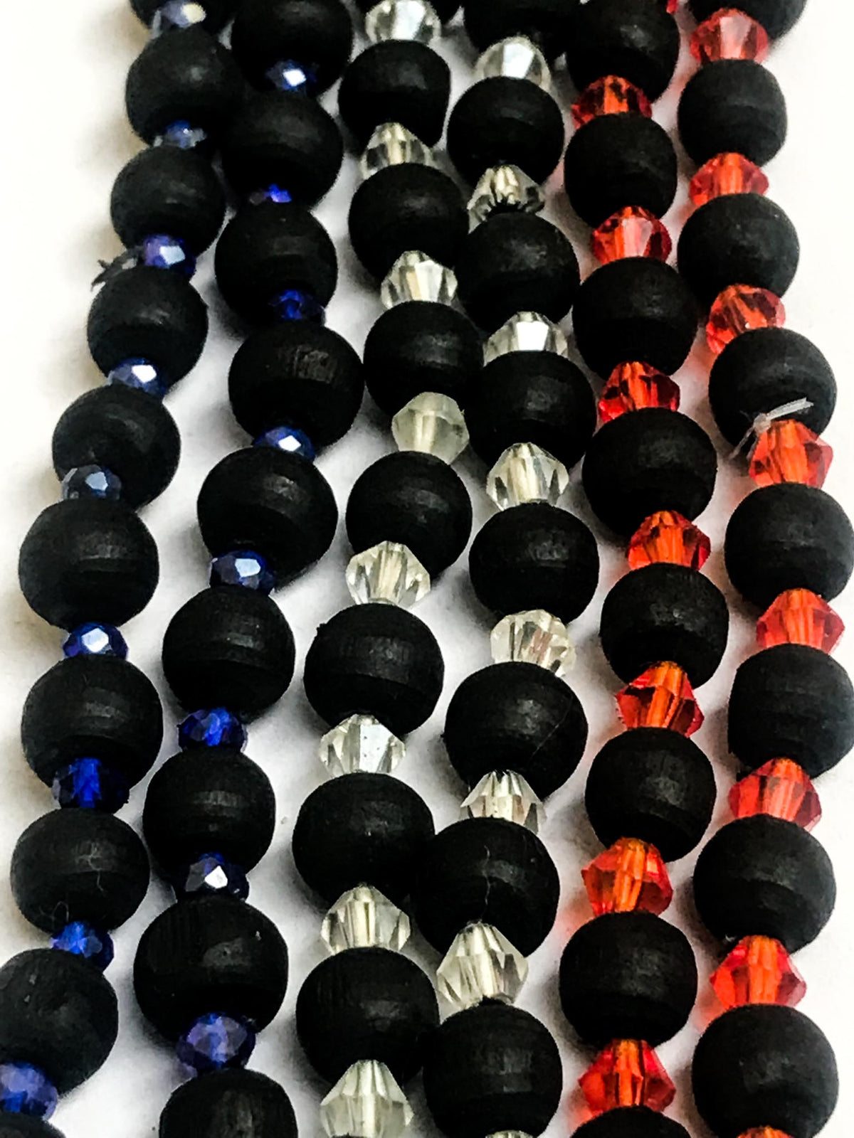 Black Tulsi, Glass Beaded Tassel-less Mala