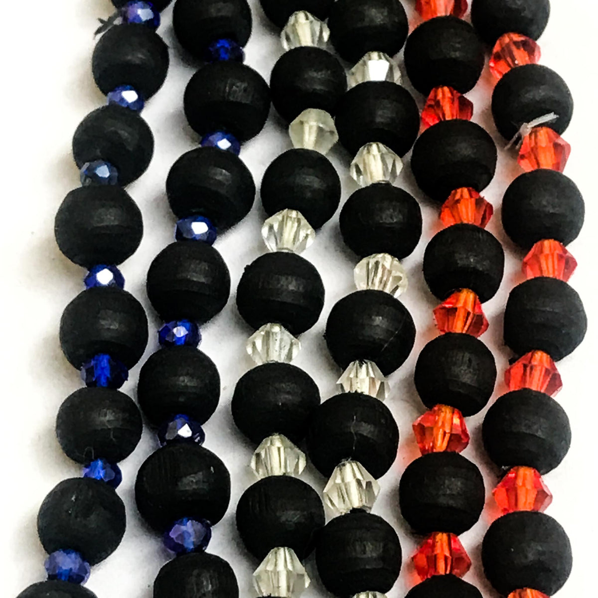 Black Tulsi, Glass Beaded Tassel-less Mala