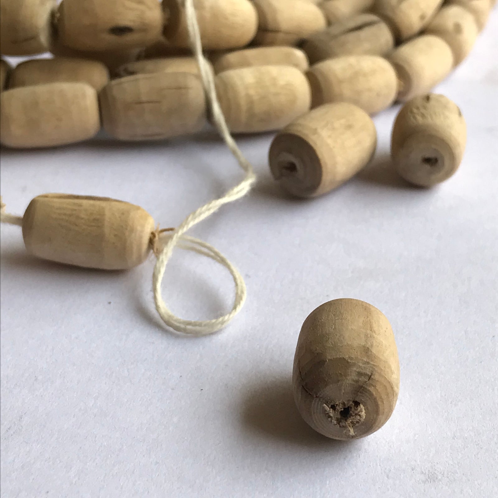 Large Smooth Barrel Tulsi Beads