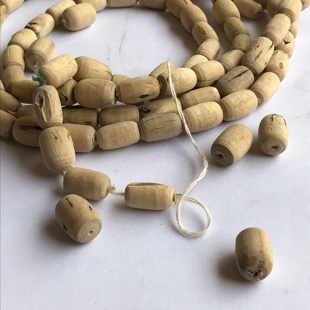 Large Smooth Barrel Tulsi Beads
