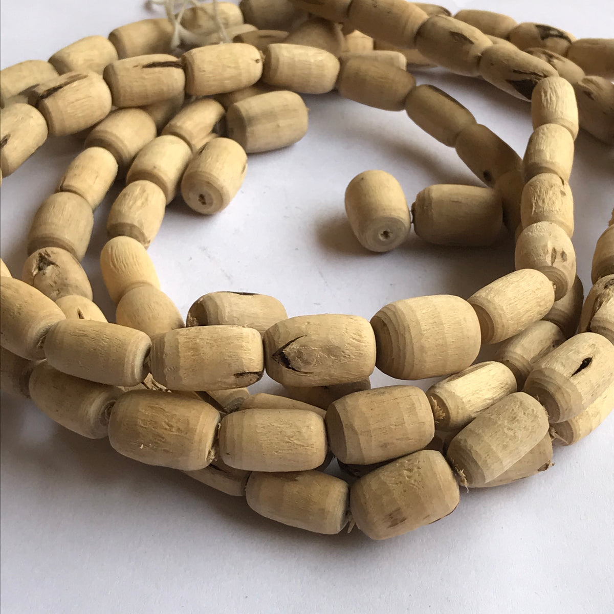 Large Smooth Barrel Tulsi Beads