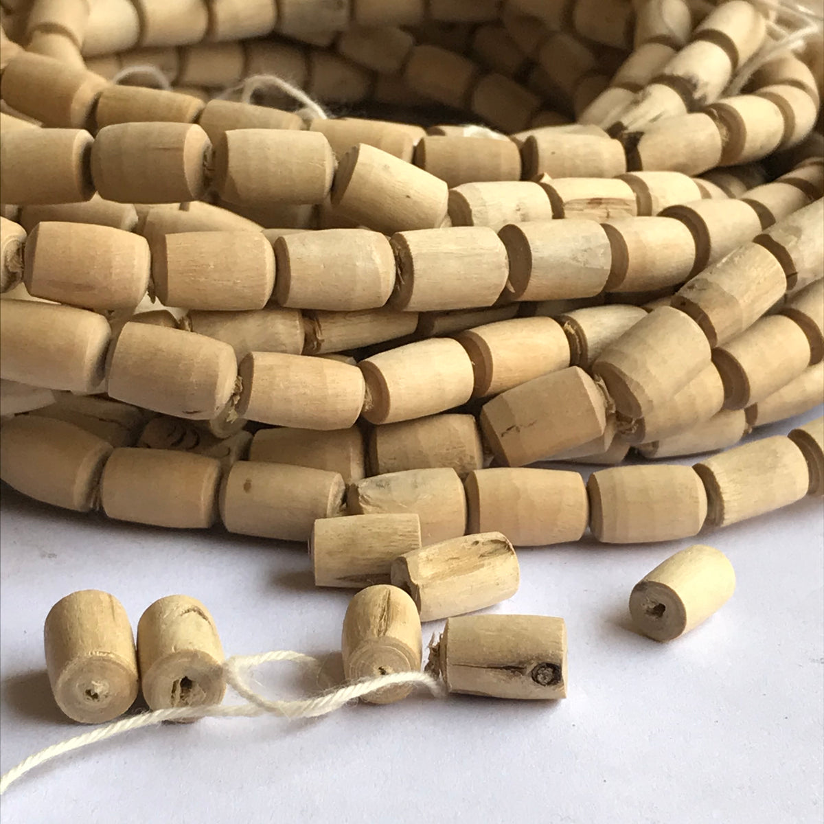 Smooth Barrel Tulsi Beads