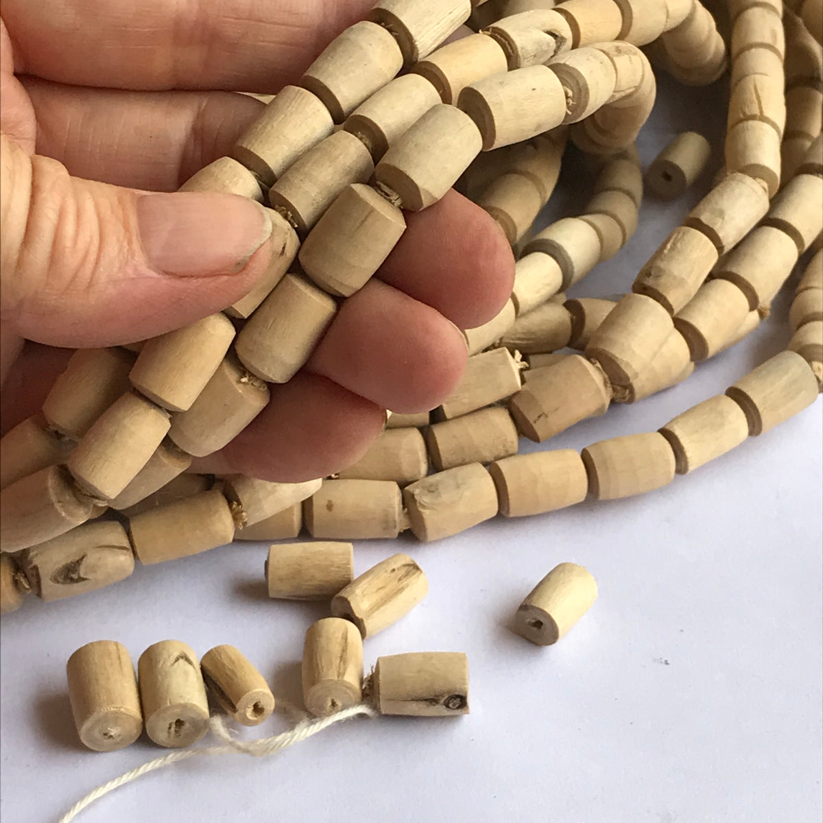 Smooth Barrel Tulsi Beads