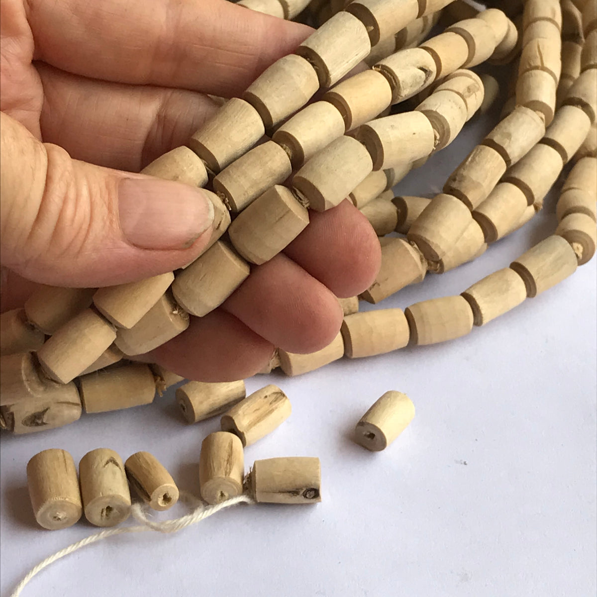 Smooth Barrel Tulsi Beads