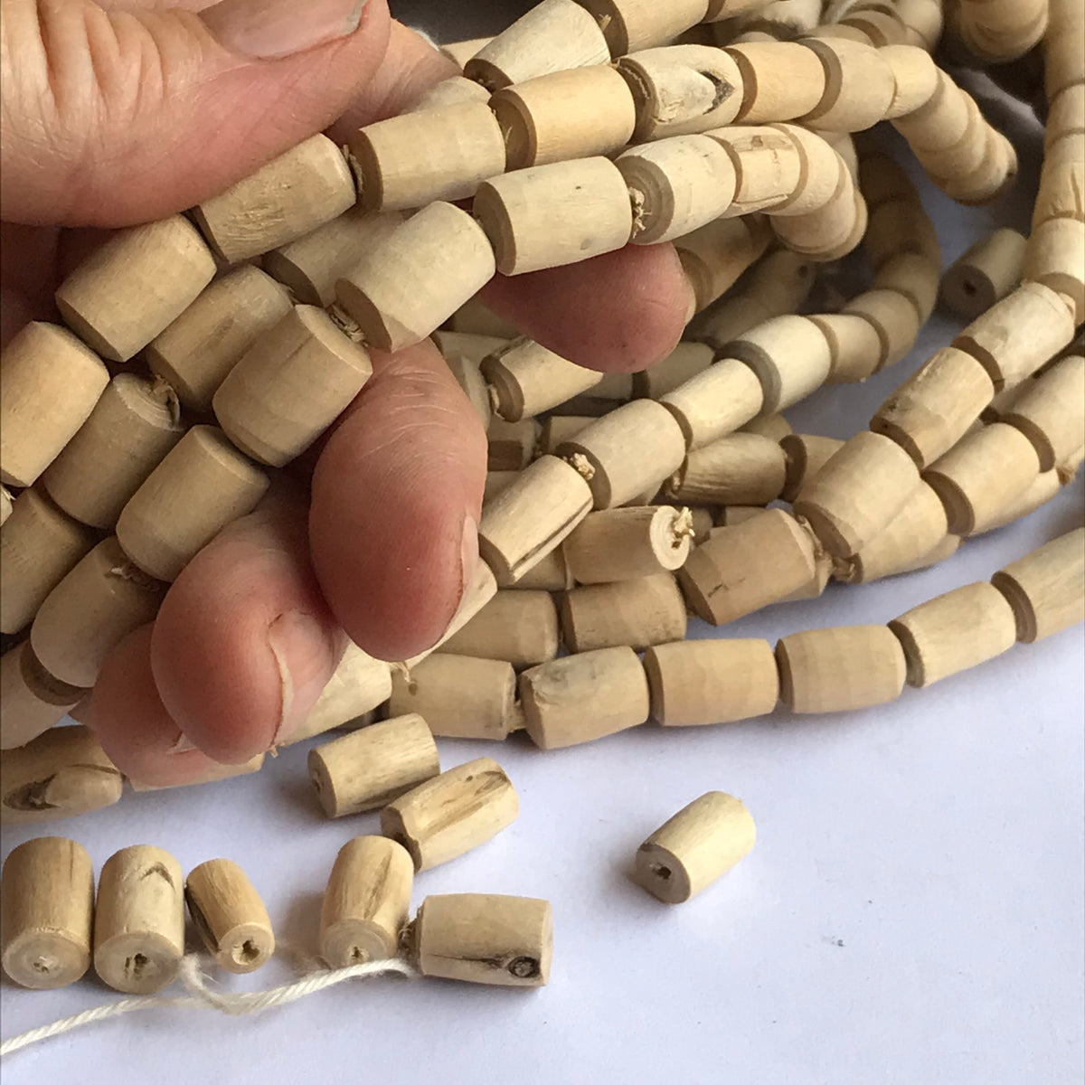 Smooth Barrel Tulsi Beads