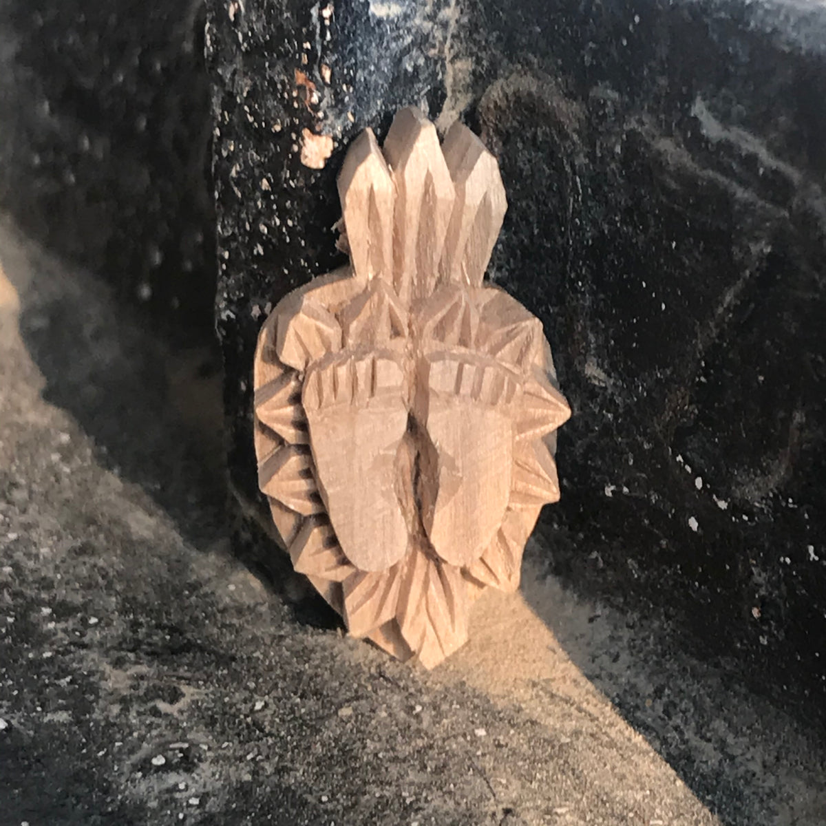 Lotus Feet of Krishna Tulsi Pendant (5pcs)