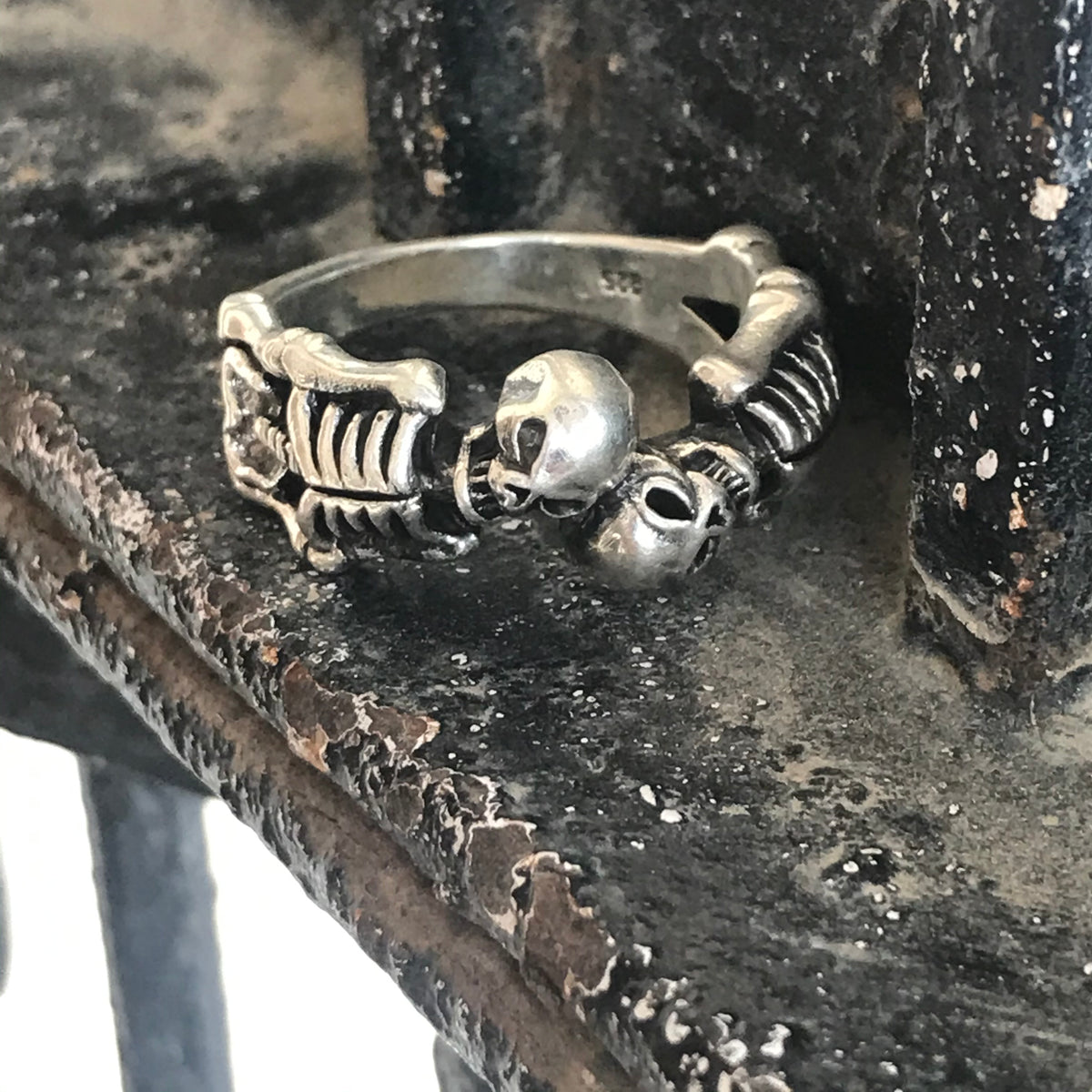 Skeleton Sterling Silver Ring (Size 11 US/20.75mm)