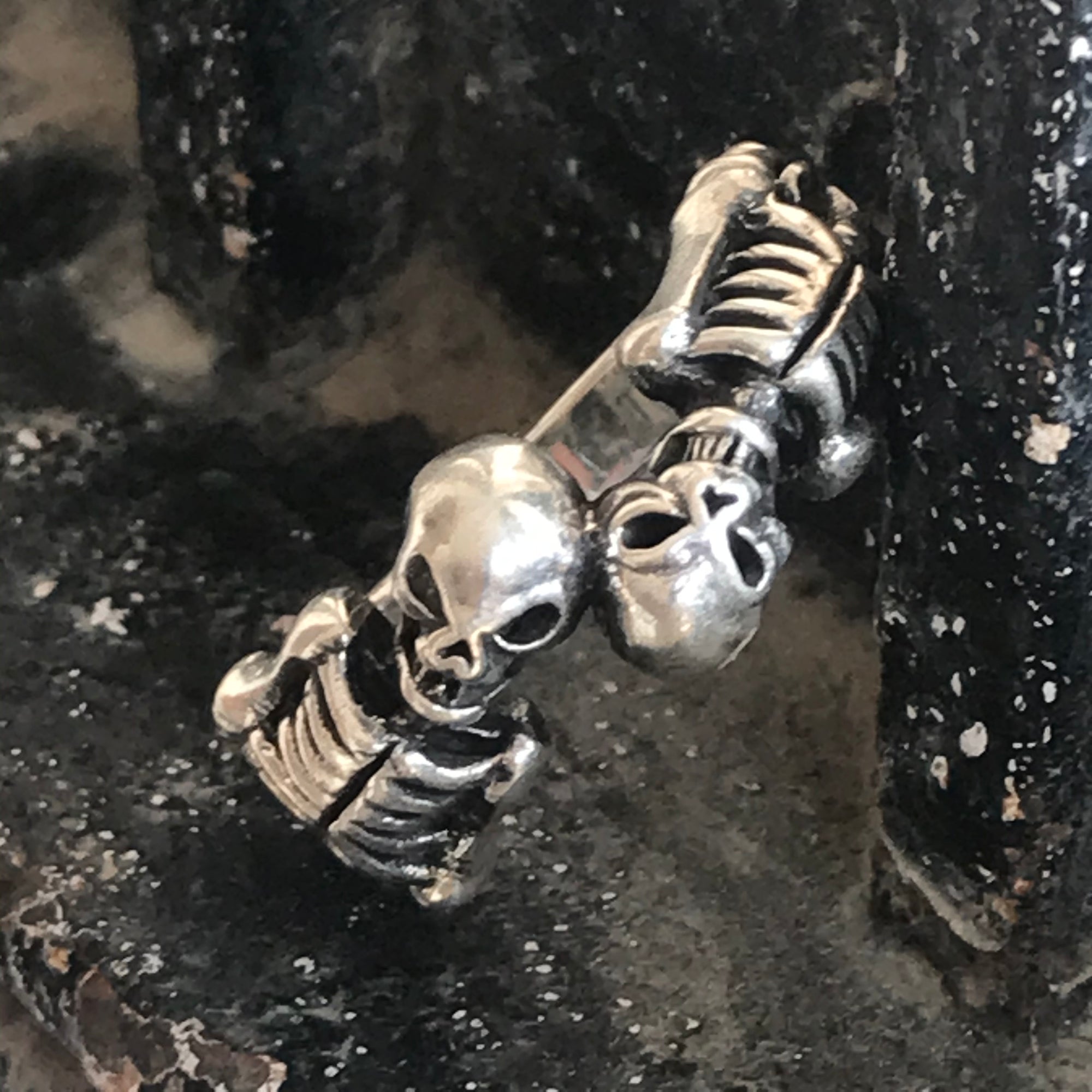 Skeleton Sterling Silver Ring (Size 11 US/20.75mm)