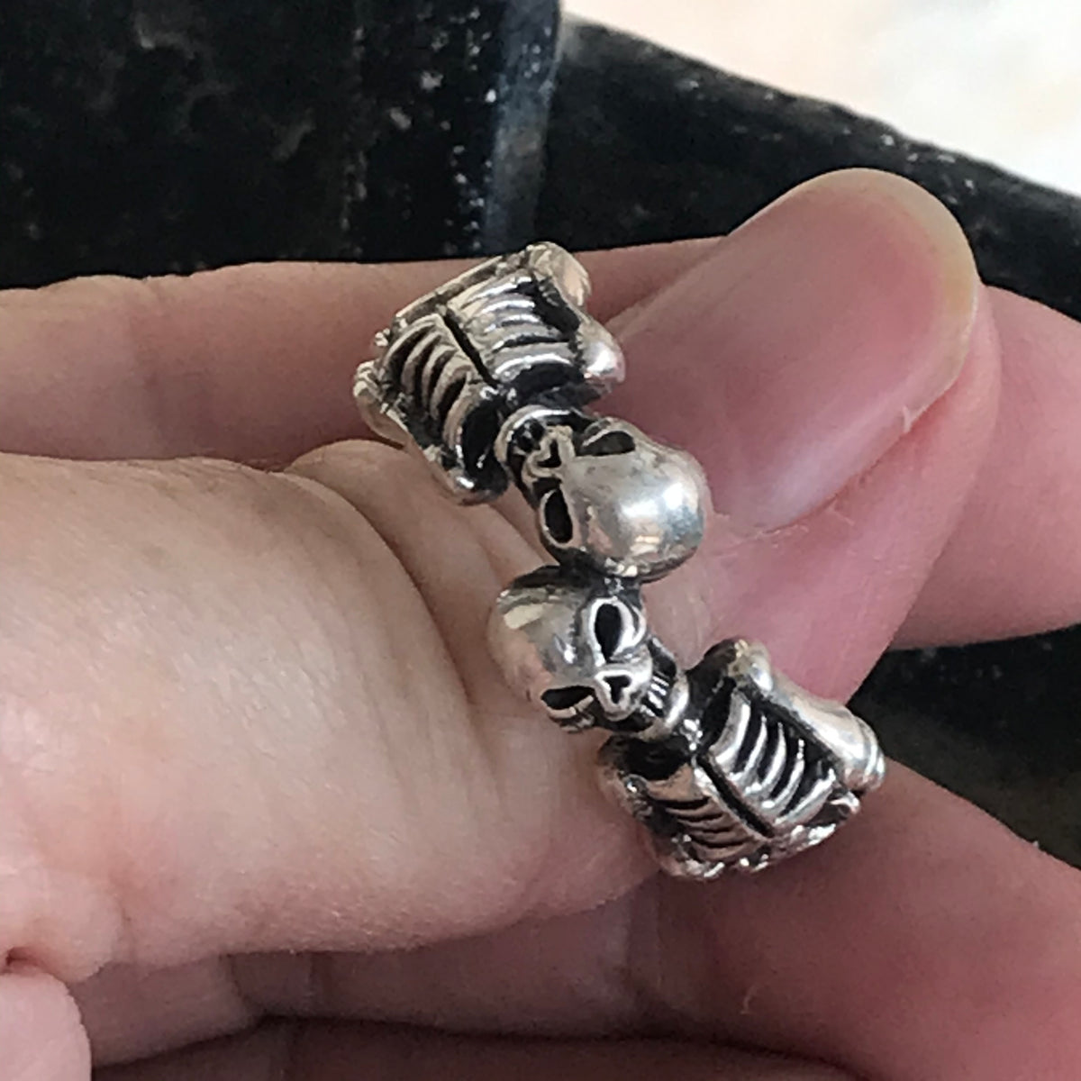 Skeleton Sterling Silver Ring (Size 11 US/20.75mm)