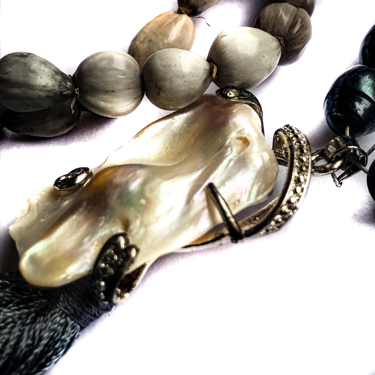 Black Pearls and Job&#39;s Tears Mala