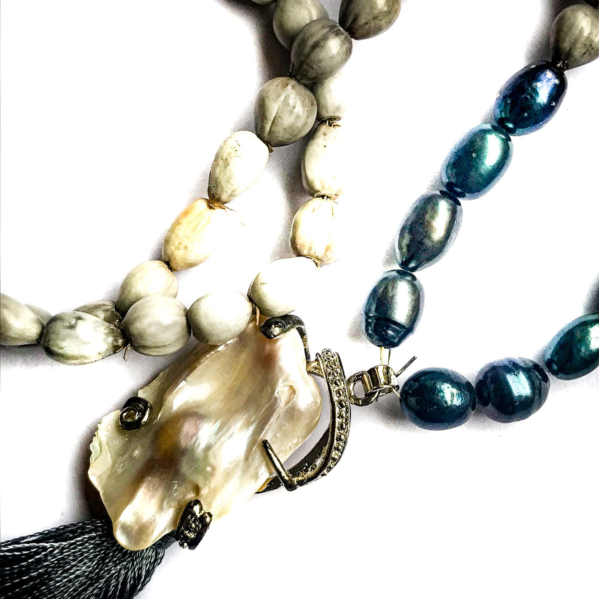 Black Pearls and Job&#39;s Tears Mala