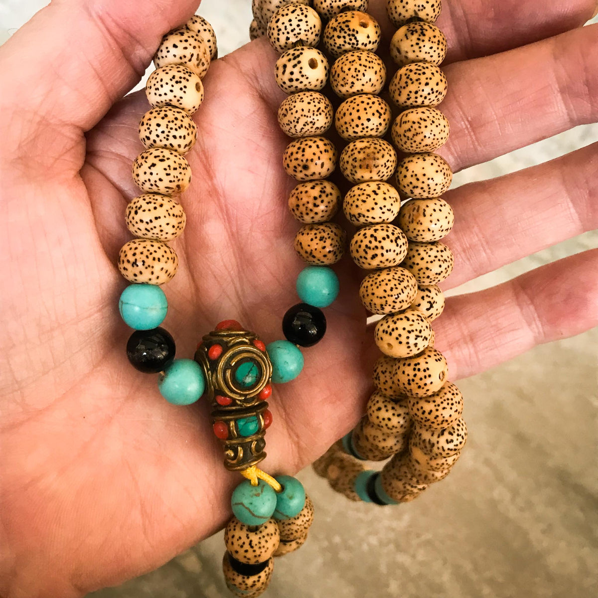 Moon and Stars Bodhi Seed Mala