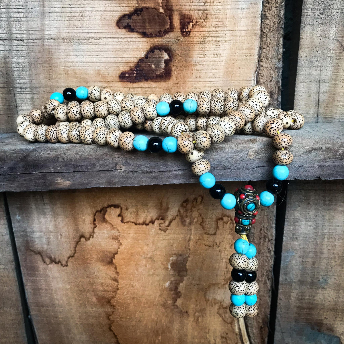 Moon and Stars Bodhi Seed Mala