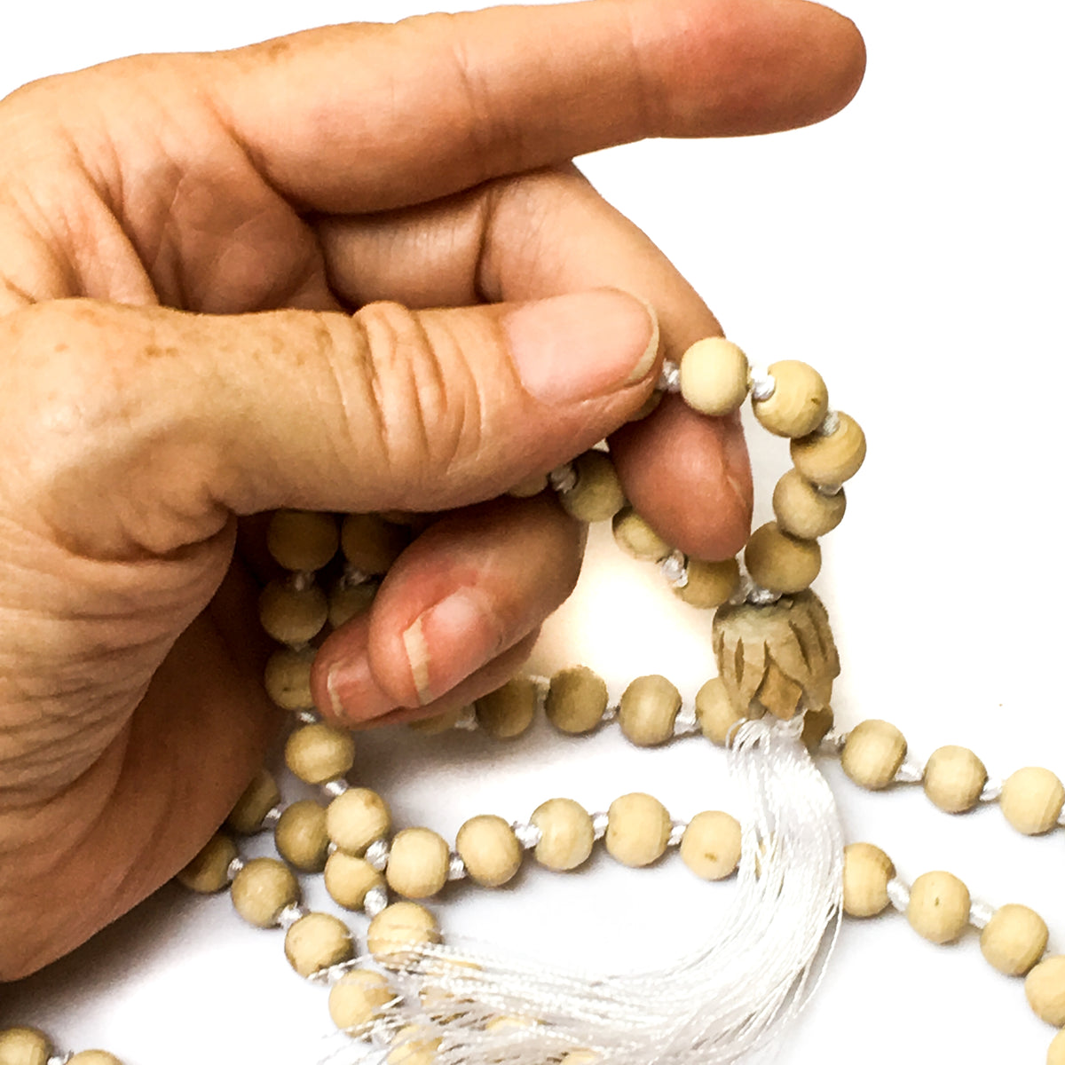 IndiOdyssey Tulsi Lotus Hand-knotted Malas from Vrindavan