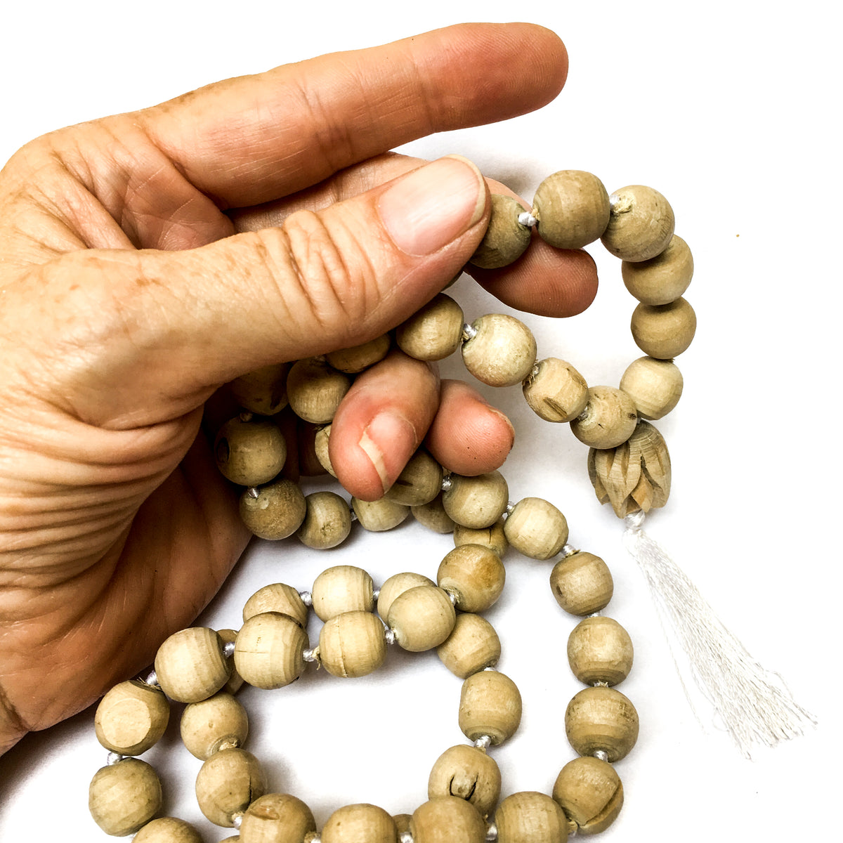 IndiOdyssey Tulsi Lotus Hand-knotted Malas from Vrindavan