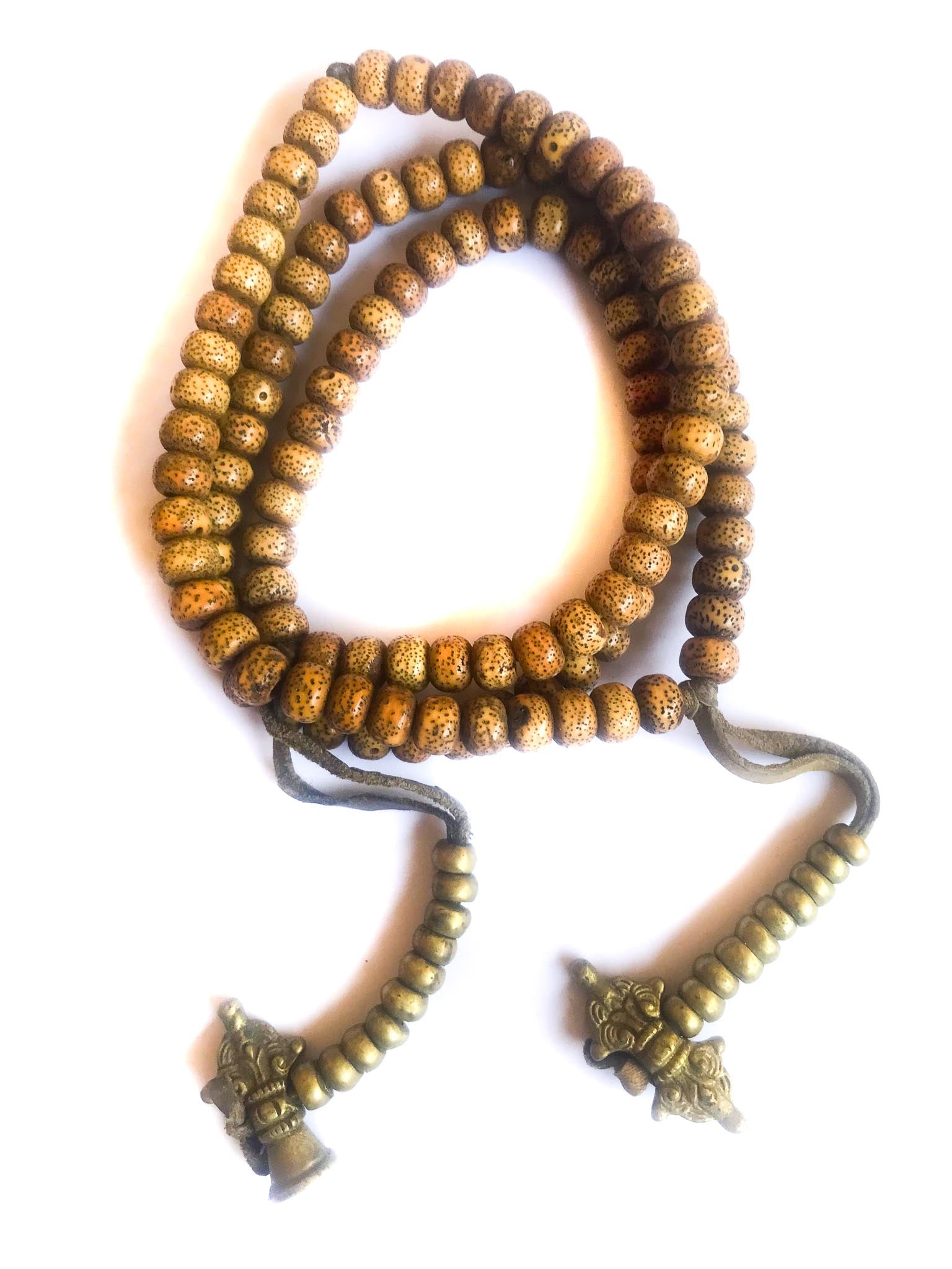 Antique Buddhist Moon & Stars Bodhi Seed Mala