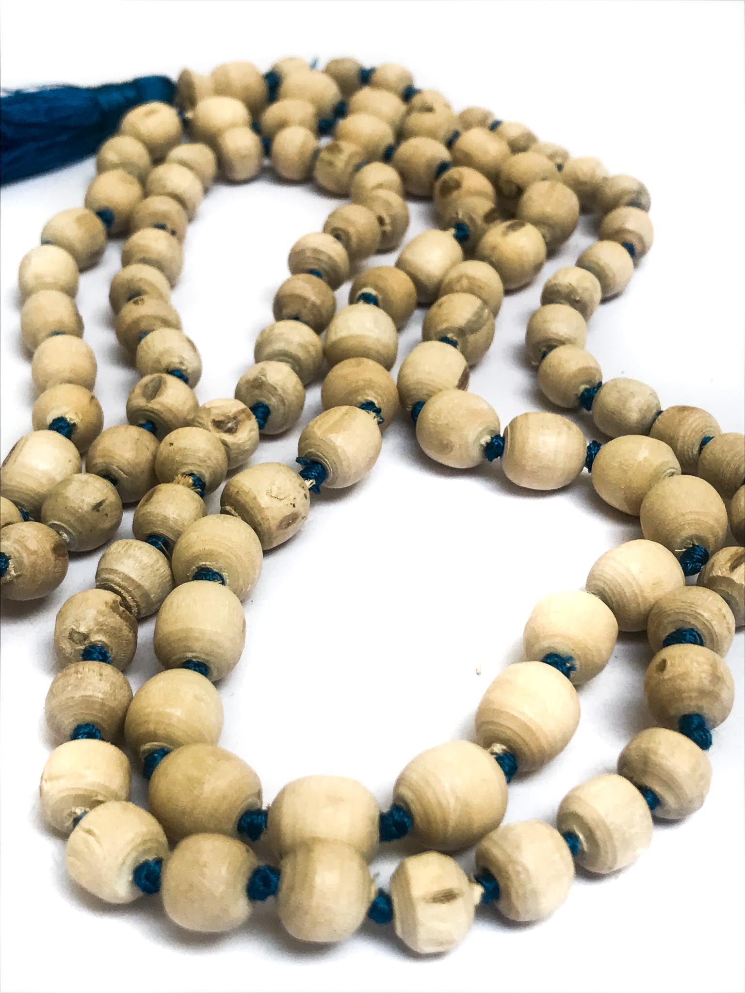 Tulsi 108 Blue Tassel Japa Mala