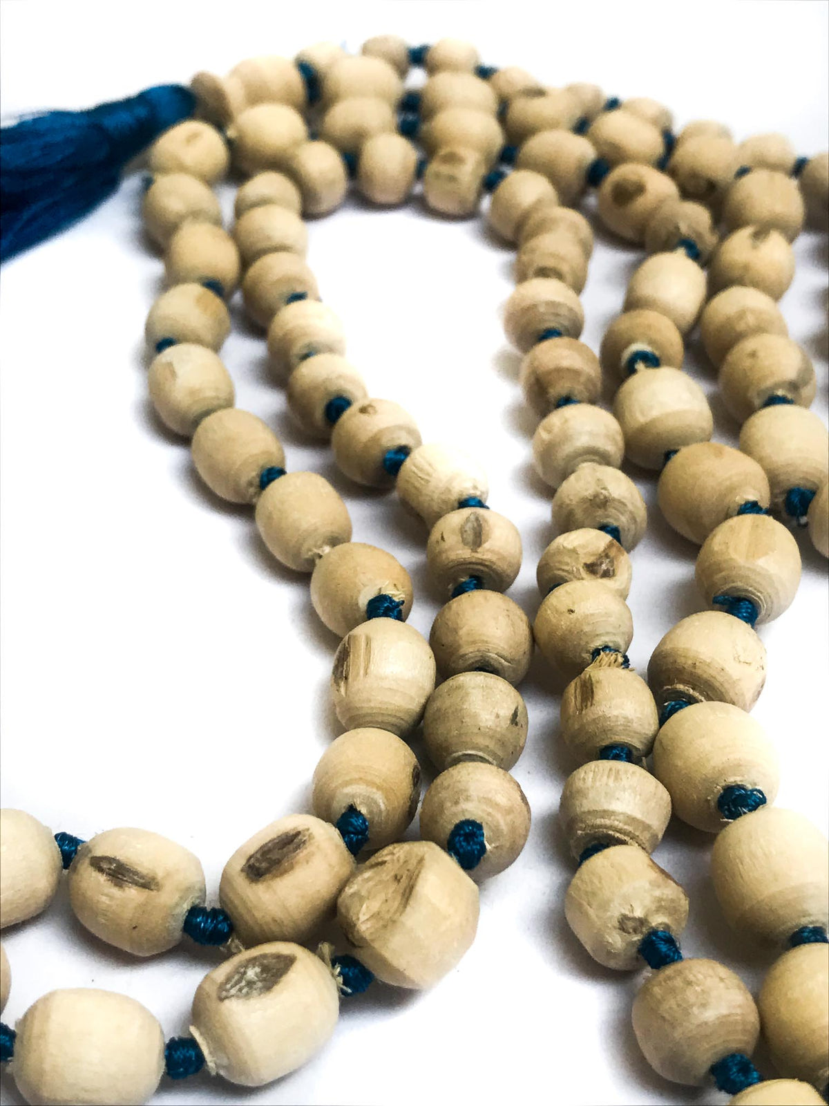 Tulsi 108 Blue Tassel Japa Mala