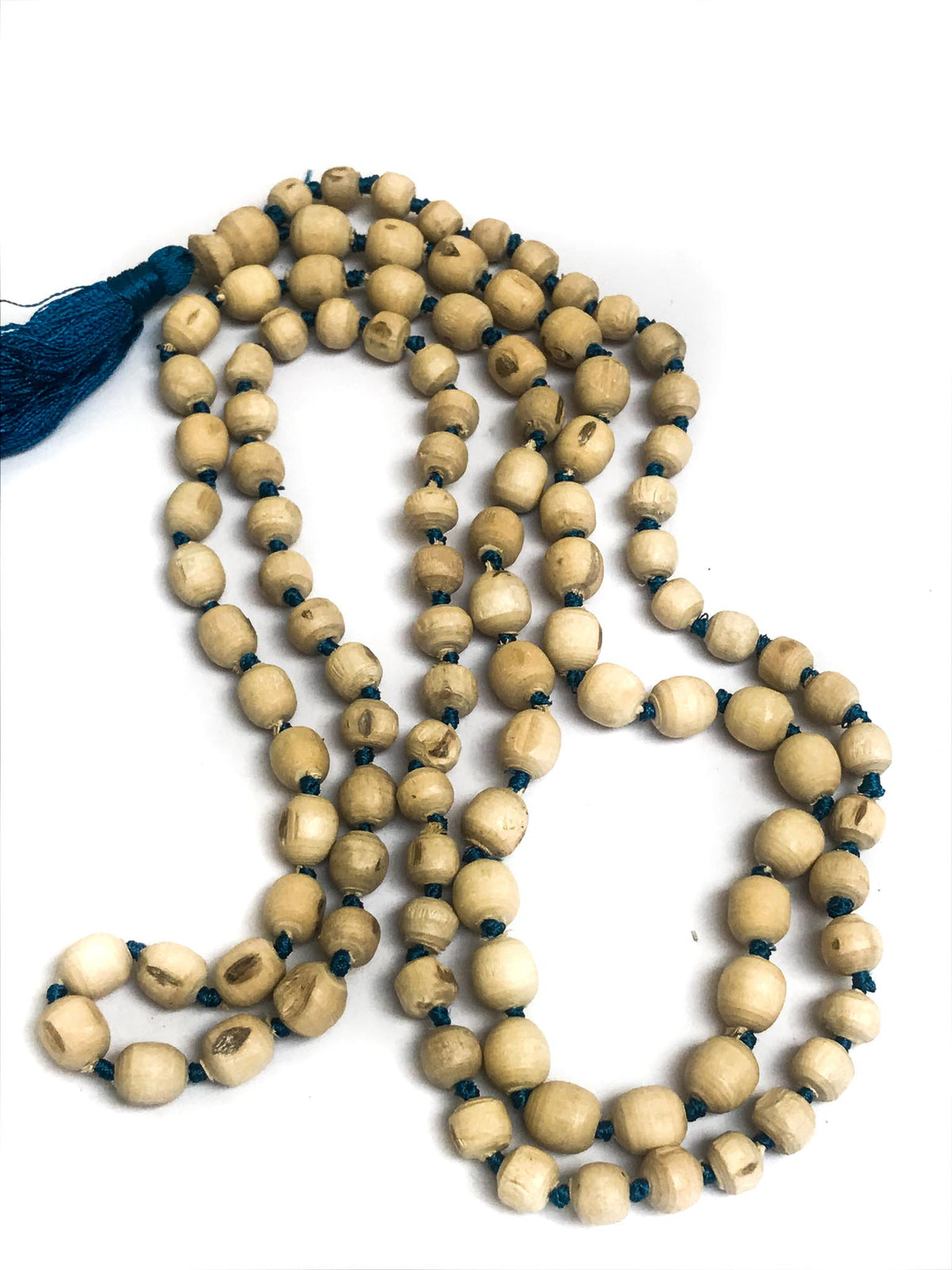 Tulsi 108 Blue Tassel Japa Mala