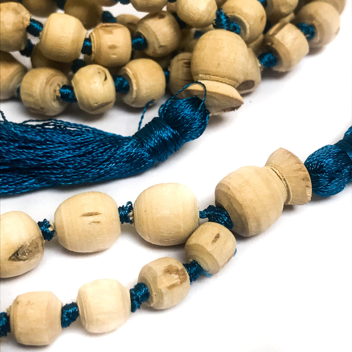 Tulsi 108 Blue Tassel Japa Mala
