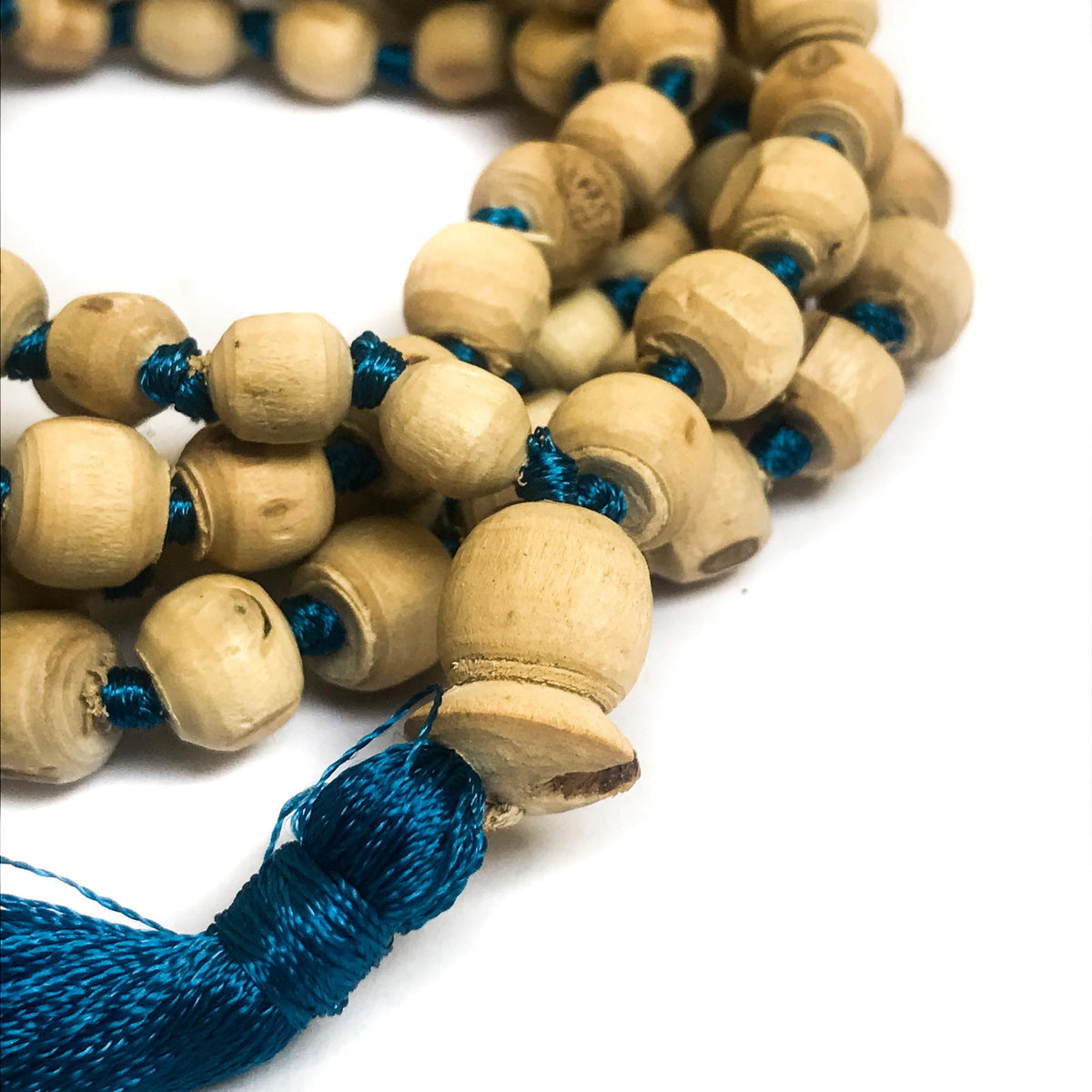 Tulsi 108 Blue Tassel Japa Mala