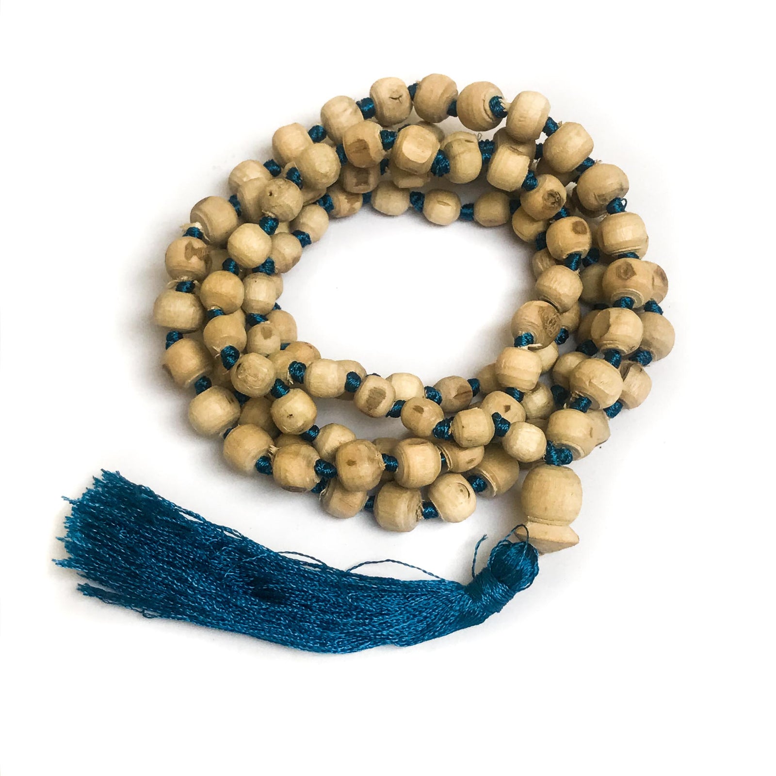 Tulsi 108 Blue Tassel Japa Mala
