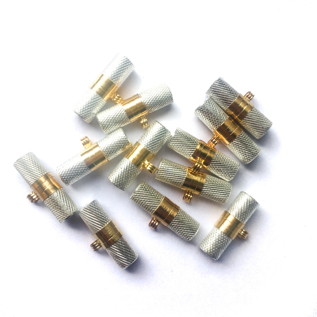 White Metal and Brass Kavach, 10 pieces