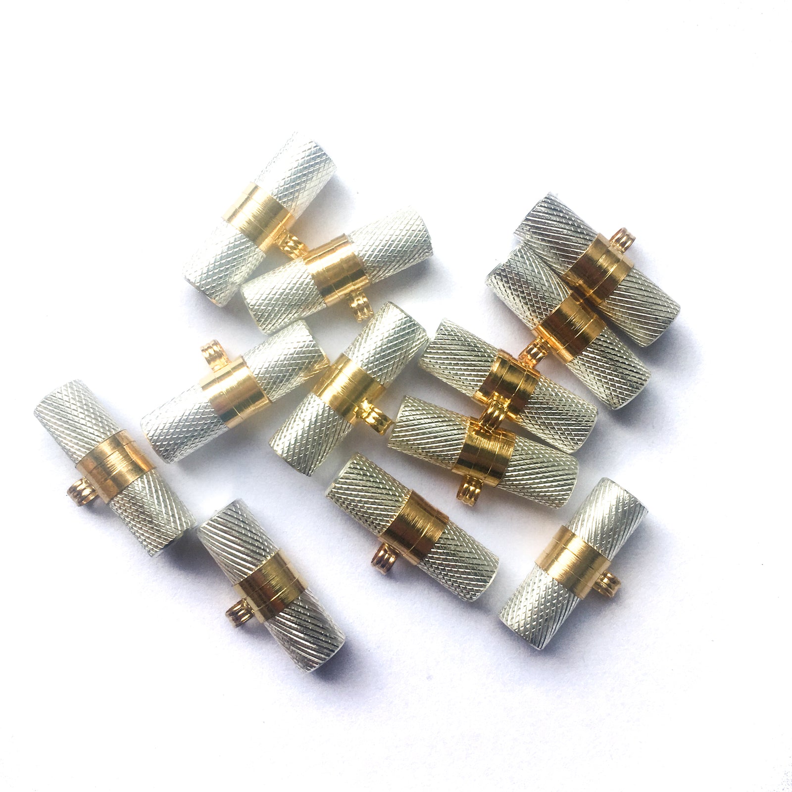 White Metal and Brass Kavach, 10 pieces