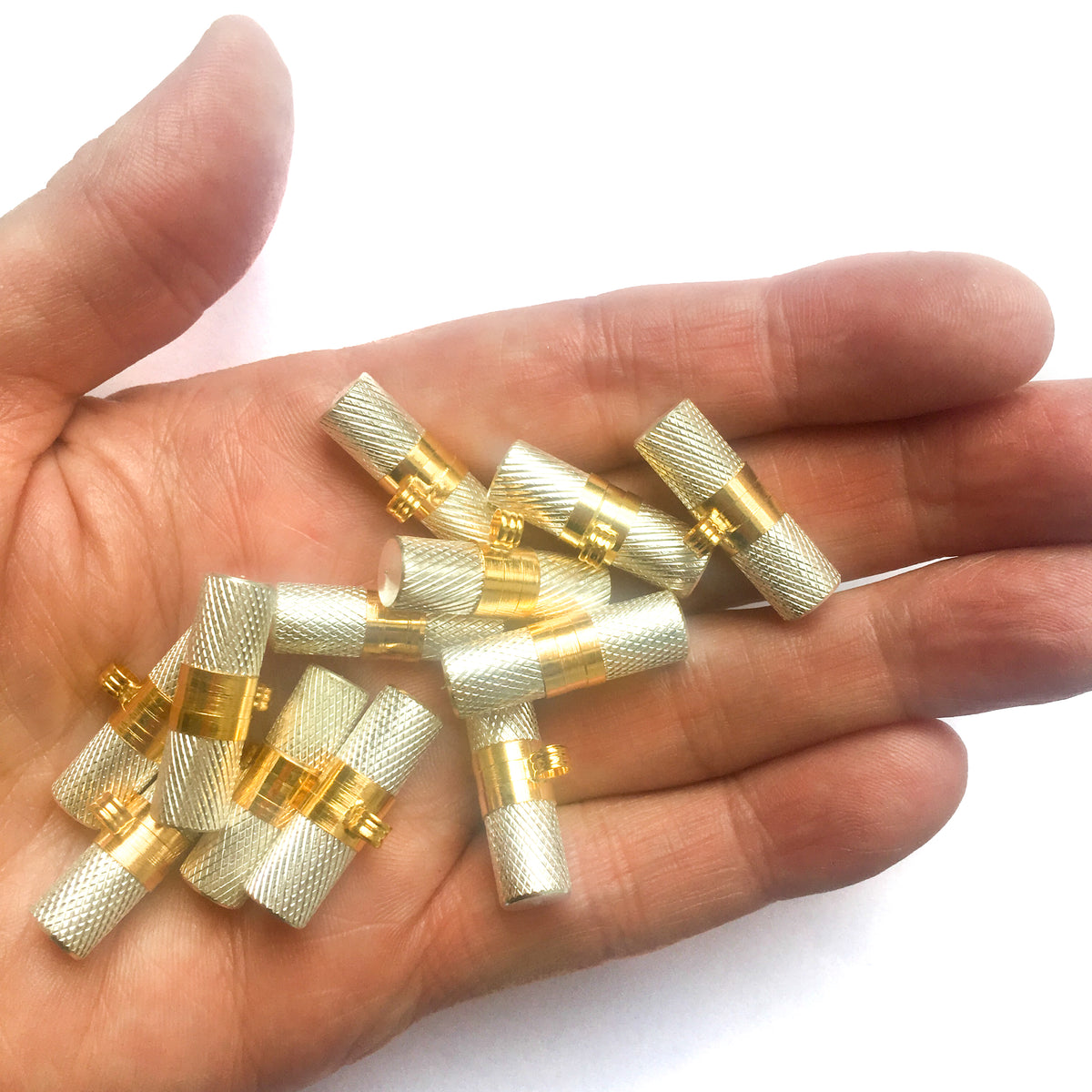 White Metal and Brass Kavach, 10 pieces