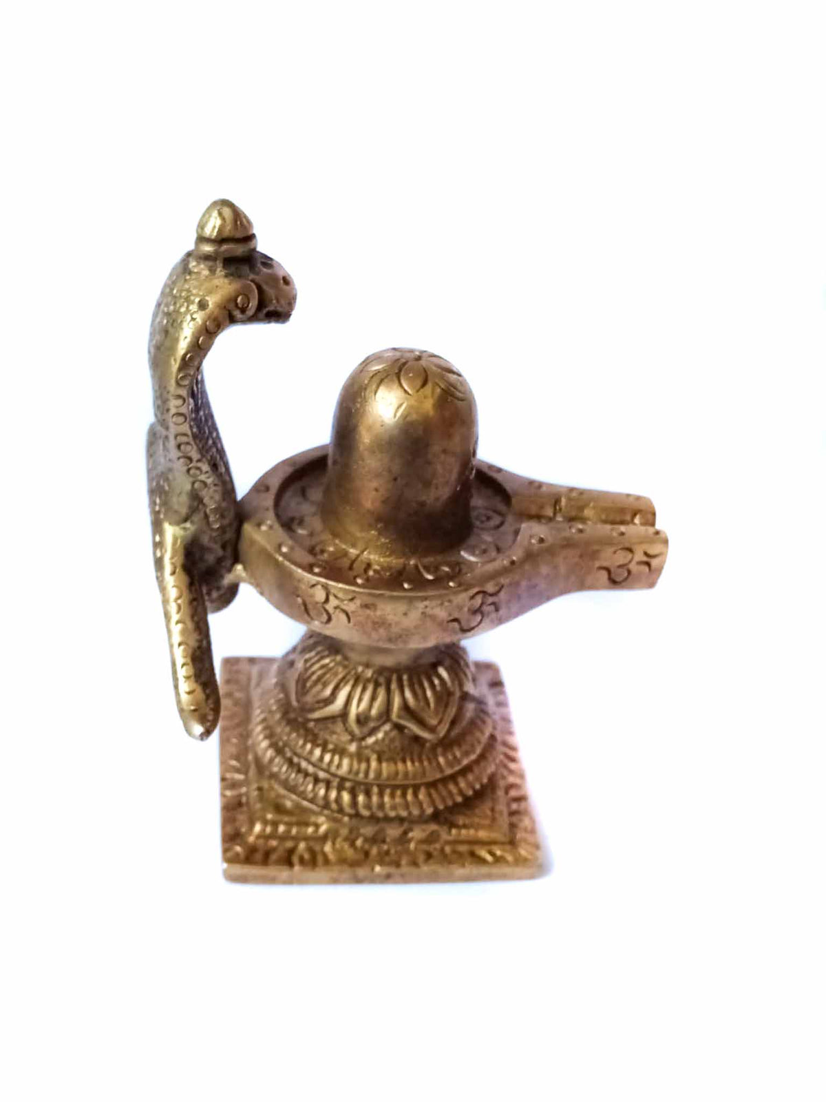 Small Premium Brass Shivling with Sheshnag