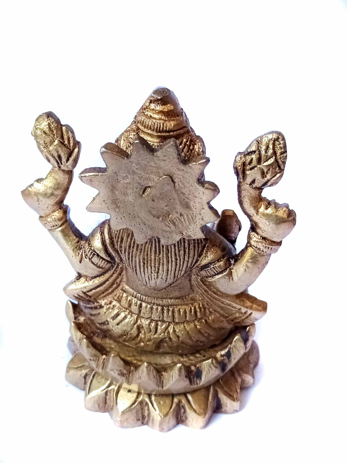 Small Premium Brass Laxmi Murti Statue by IndiOdyssey