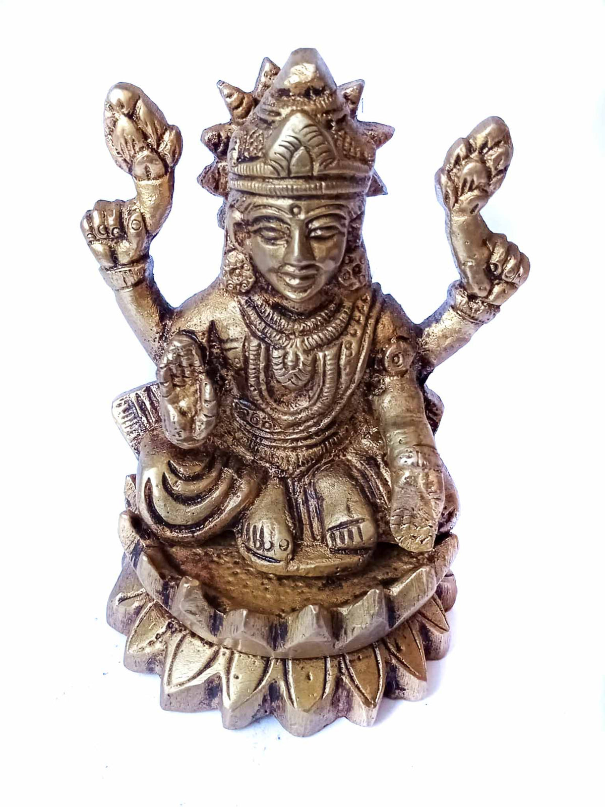 Small Premium Brass Laxmi Murti Statue by IndiOdyssey