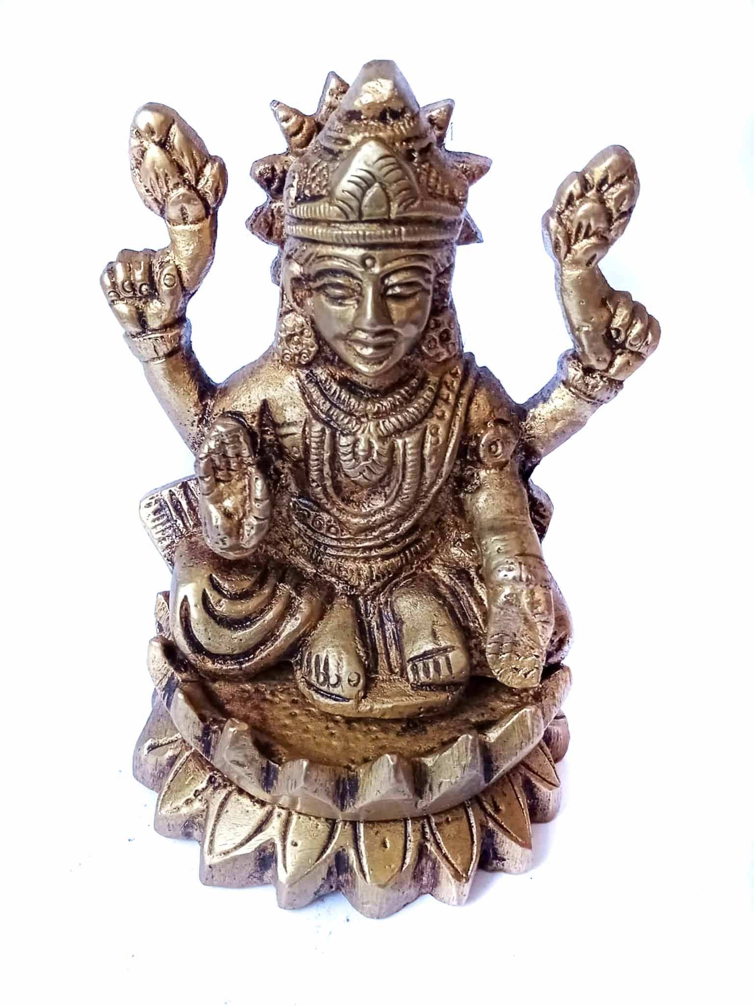 Small Premium Brass Laxmi Murti Statue by IndiOdyssey