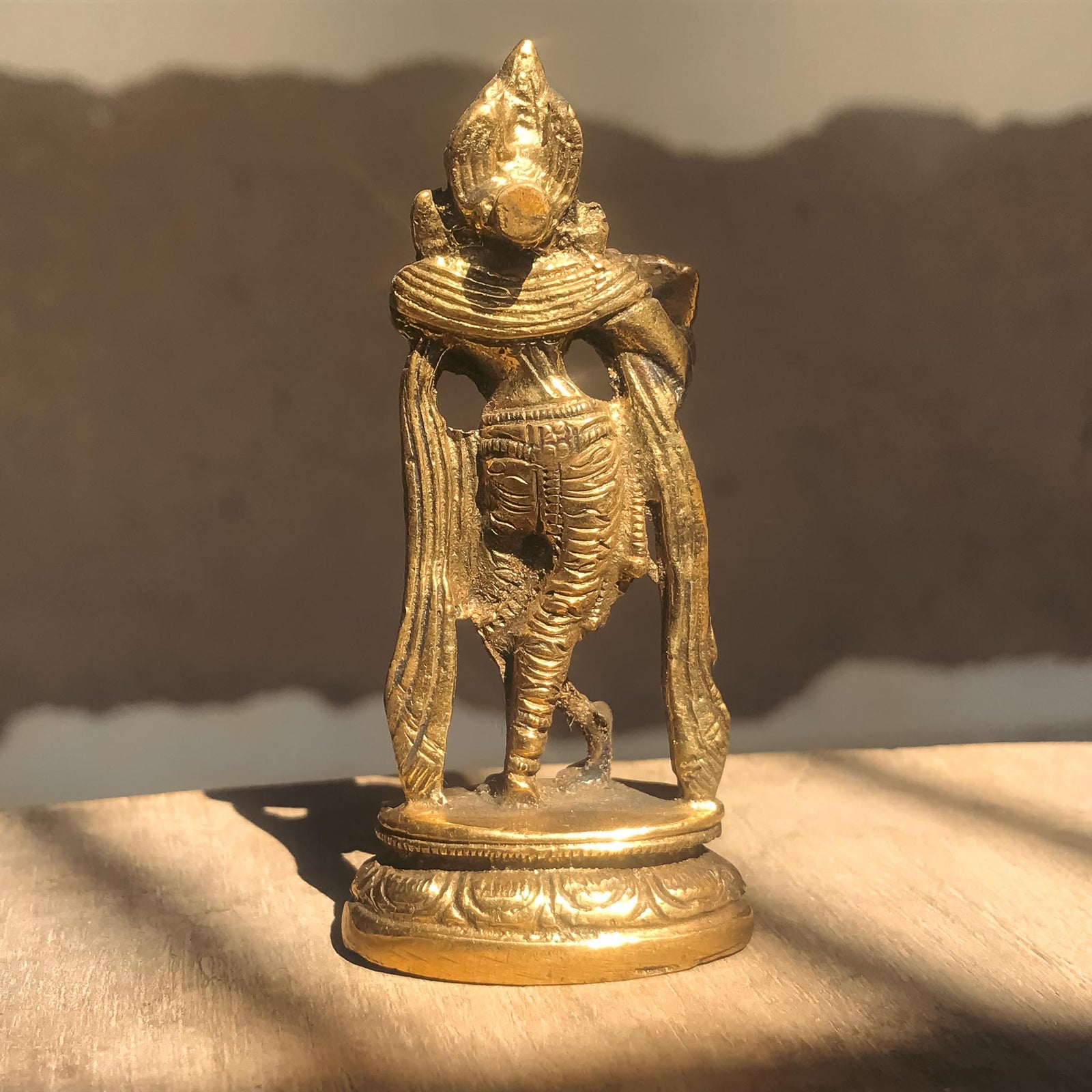 Small Brass Krishna
