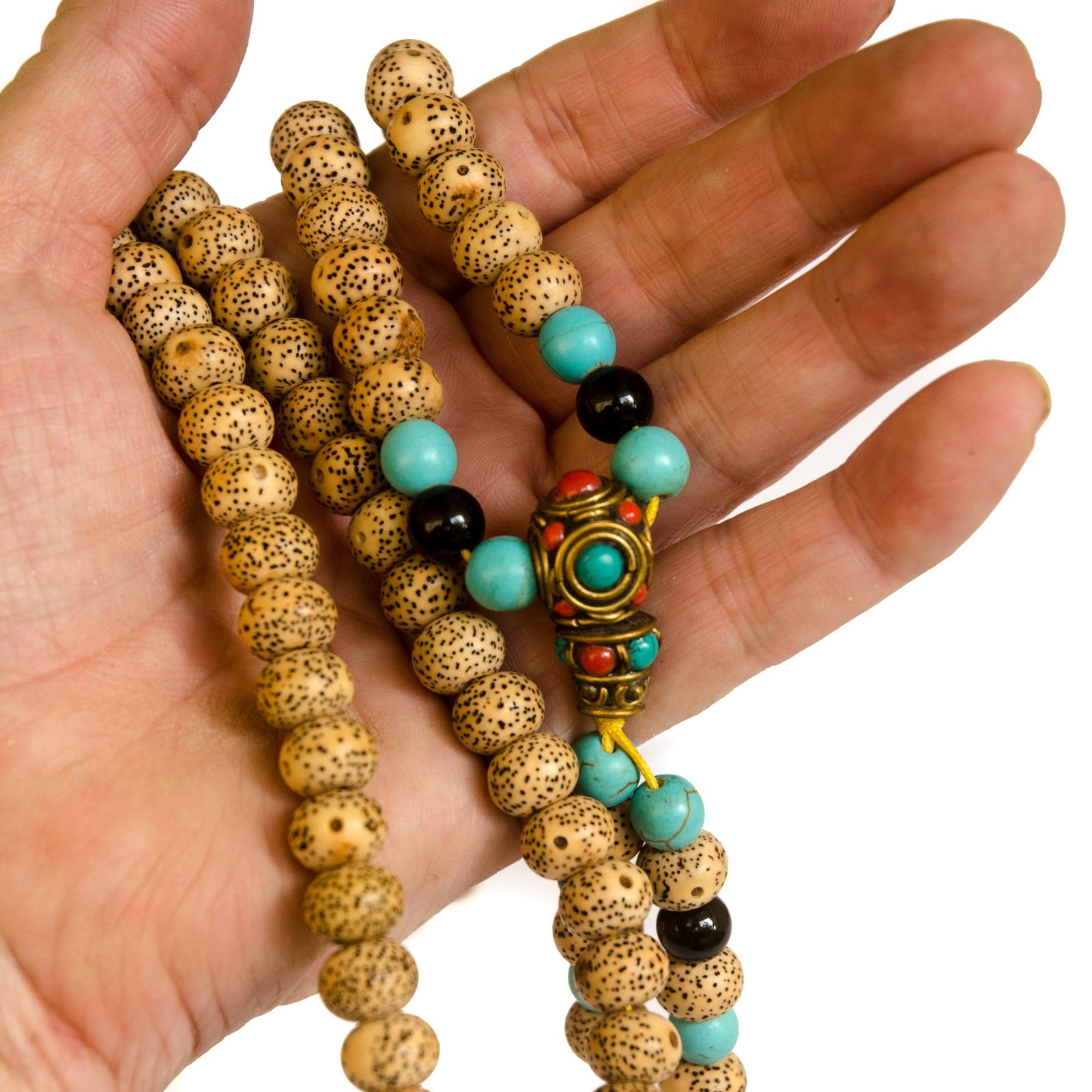 Moon and Stars bodhi seed 108 mala 
